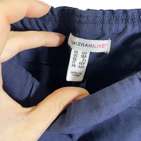 Isaac Mizrahi Live Navy Capri Pants For Women With Pockets Sz 12P - Picture 3 of 4